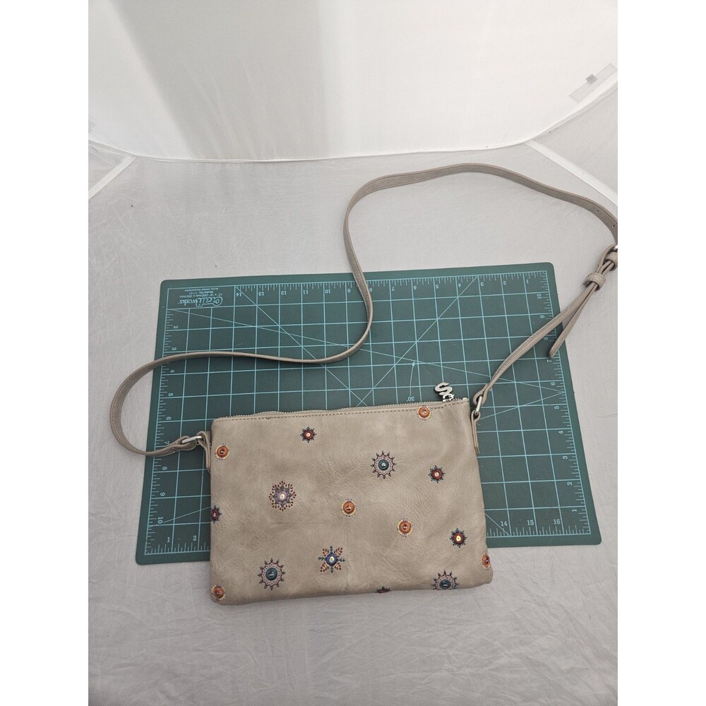 Desigual Julietta Agra Crossbody Bag Nude Beige Embroidered Purse - Picture 6 of 9
